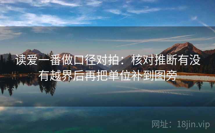读爱一番做口径对拍：核对推断有没有越界后再把单位补到图旁  第1张