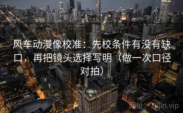 风车动漫像校准：先校条件有没有缺口，再把镜头选择写明（做一次口径对拍）  第1张